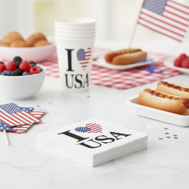 SERVILLETA DE PAPEL "I ❤️ USA"
