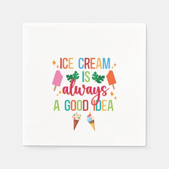Servilleta De Papel Ice Cream Social (Anverso)