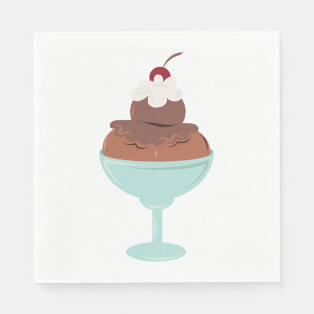 Servilleta De Papel Ice Cream Sundae (Anverso)