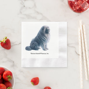 Servilleta De Papel Ice Sitting Tibetan Mastiff Napkins