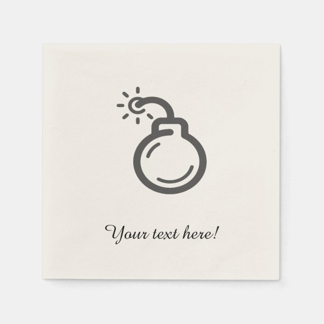 Servilleta De Papel Icono de bomba (Anverso)