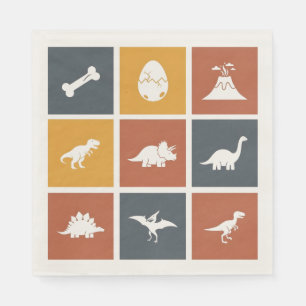 Servilleta De Papel Icono de cuadrícula de dinosaurio moderno