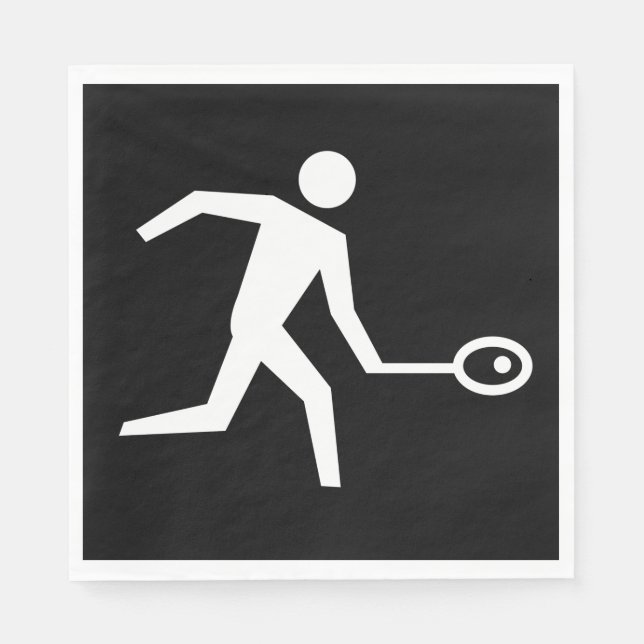 Servilleta De Papel Icono del jugador de squash (Anverso)