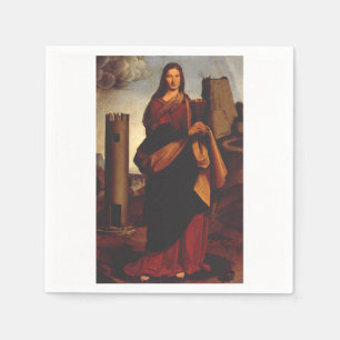 Servilleta De Papel Icono sagrado de Santa Bárbara Arte Gráfico