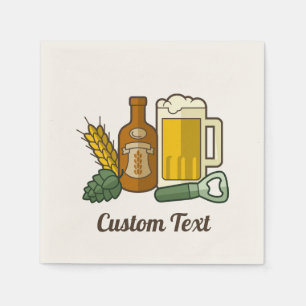 Servilleta De Papel Iconos de cerveza Servilletas