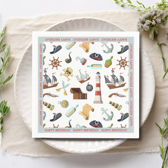 Servilleta De Papel Iconos náuticos piratas (Subido por el creador)