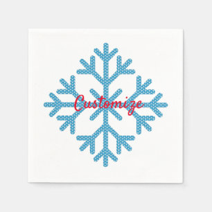 Servilleta De Papel Icy Blue Snowflake Thunder_Cove
