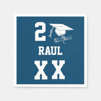 Servilleta De Papel Ideas de graduación personalizadas Diploma Cap