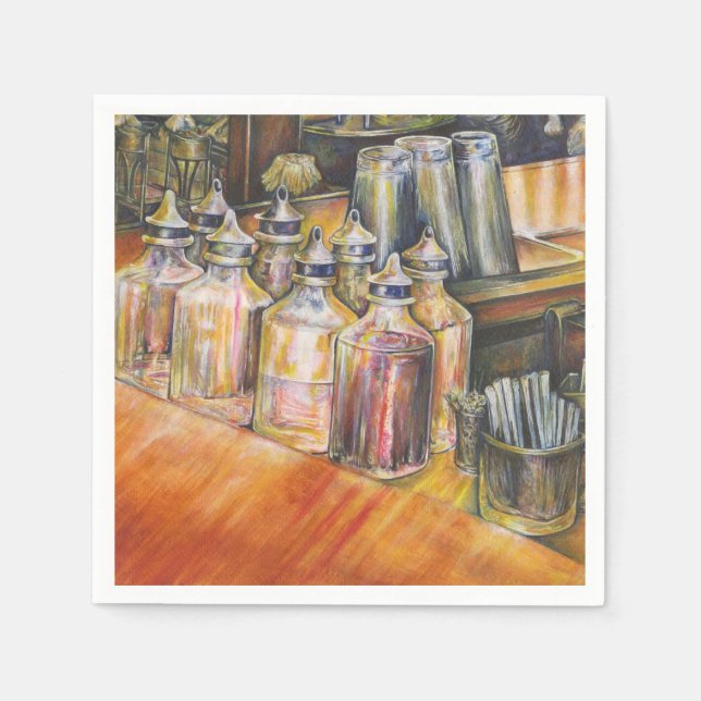 Servilleta De Papel Ideografía de la luz dorada (Anverso)