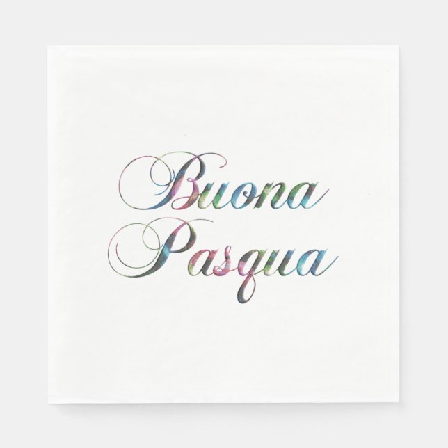 Servilleta De Papel Idioma italiano Feliz Pascua de Pascua (Anverso)