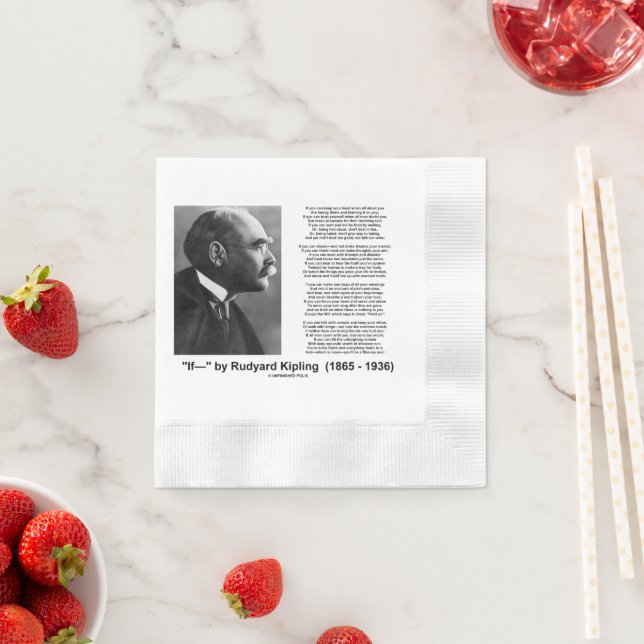 Servilleta De Papel "If— " Poem By Rudyard Kipling (In situ)