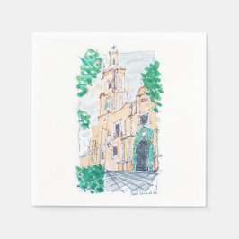Servilleta De Papel Iglesia Amarilla