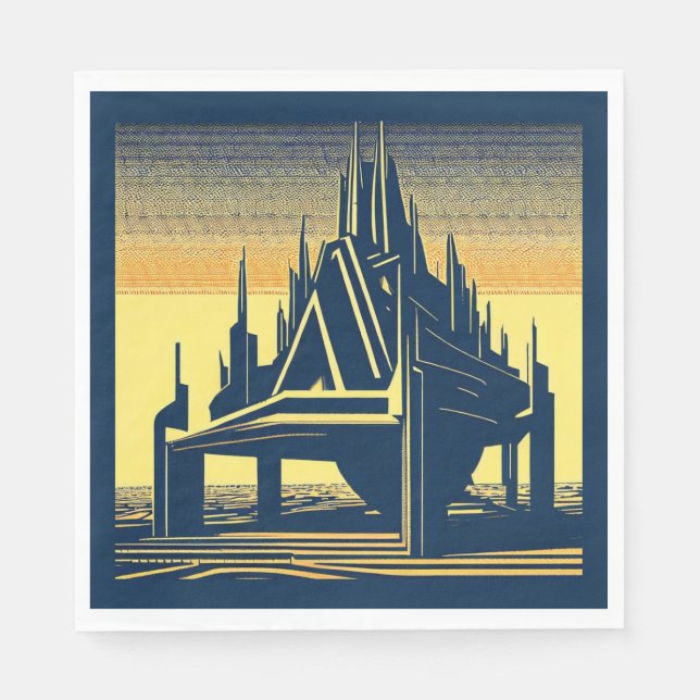 Servilleta De Papel Iglesia Futurista de SF 2 (Anverso)