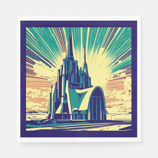 Servilleta De Papel Iglesia Futurista de SF 3 (Anverso)