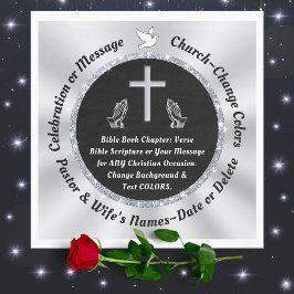 Servilleta De Papel Iglesia negra y plateada o servilletas cristianas