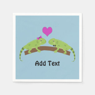 Servilleta De Papel Iguana amor