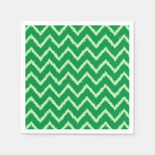 Servilleta De Papel Ikat Chevrons - Pino y verde claro