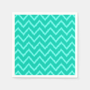 Servilleta De Papel Ikat Chevrons - Turquesa y agua