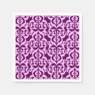 Servilleta De Papel Ikat Moorish Damask - morado y orquídea