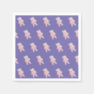 Servilleta De Papel illusima Ballerina Hippo Purple