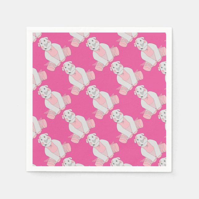 Servilleta De Papel illusima Ballerina Rhino (Anverso)