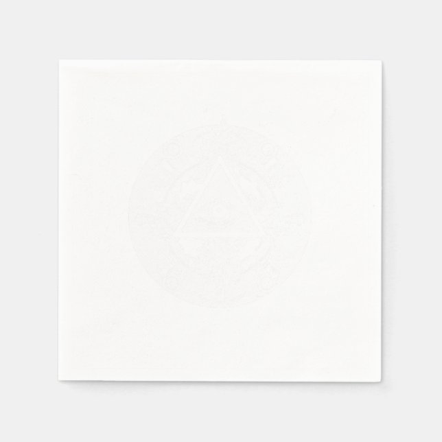 Servilleta De Papel Iluminati Conspiración Triángulo Masónico Mandala  (Anverso)