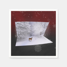Servilleta De Papel Ilusión 3D "Sueños de nieve"