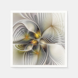 Servilleta De Papel Ilusión óptica abstracta fractal 3D con profundida