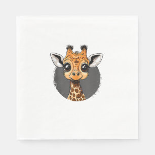 Servilleta De Papel Ilustración adorable de jirafa bebé 