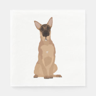 Servilleta De Papel ¡Ilustracion belga malinois!