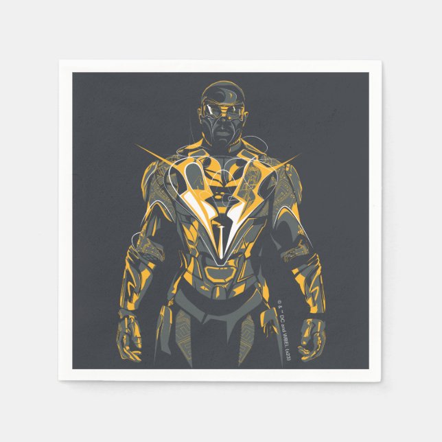 Servilleta De Papel Ilustracion Black Lightning (Anverso)