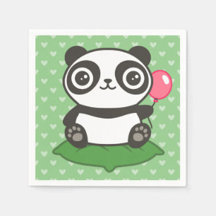 Servilleta De Papel Ilustracion Cute Panda
