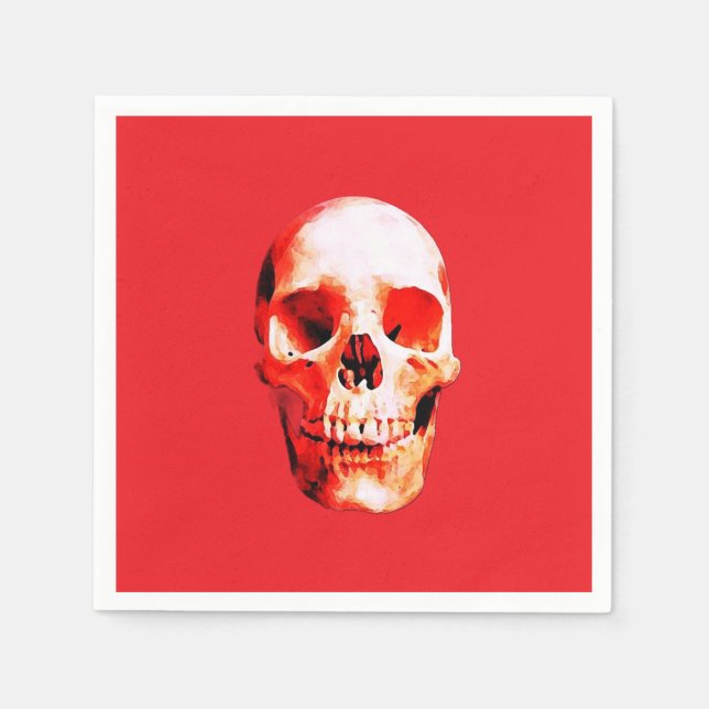 Servilleta De Papel Ilustracion de arte pop Skull (Anverso)
