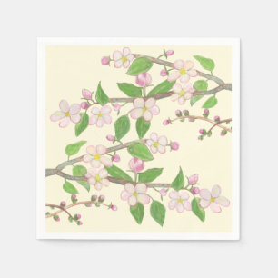 Servilleta De Papel Ilustracion de bifurcación de árbol de manzanas en