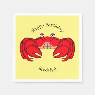 Servilleta De Papel Ilustracion de cangrejo rojo