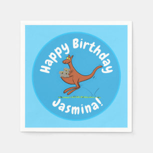 Servilleta De Papel ilustracion de canguro y personalizado koalas