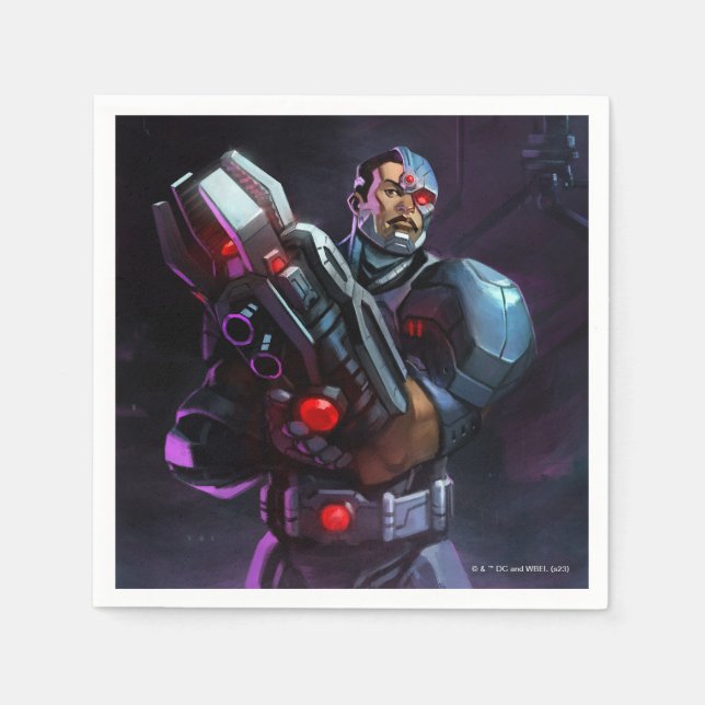 Servilleta De Papel Ilustracion de ciborg de crisis infinita (Anverso)