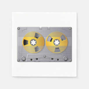 Servilleta De Papel Ilustracion de cinta Cassette Vintage Music Lover
