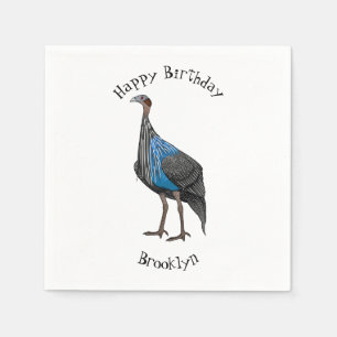 Servilleta De Papel Ilustración de dibujos animados de ave gallina de
