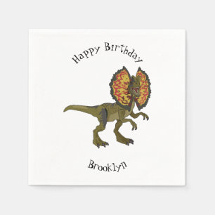 Servilleta De Papel ilustración de dibujos animados de Dilophosaurus