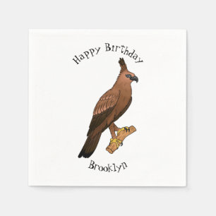 Servilleta De Papel Ilustración de dibujos animados del águila halcón 