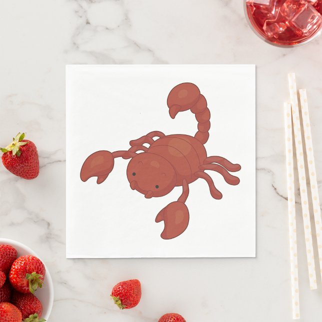 Servilleta De Papel Ilustración de Escorpión Rojo (Subido por el creador)