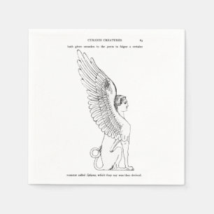 Servilleta De Papel Ilustracion de esfinge vintage