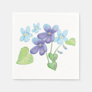 Servilleta De Papel Ilustracion de flores violetas silvestres