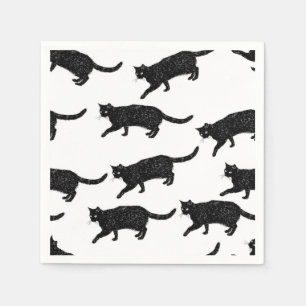 Servilleta De Papel Ilustración de gato de dibujos animados