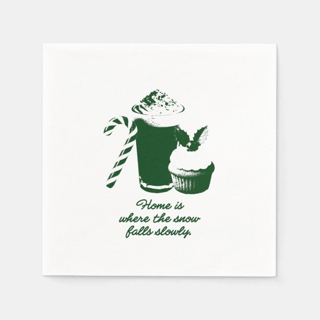 Servilleta De Papel Ilustración de invierno (Anverso)