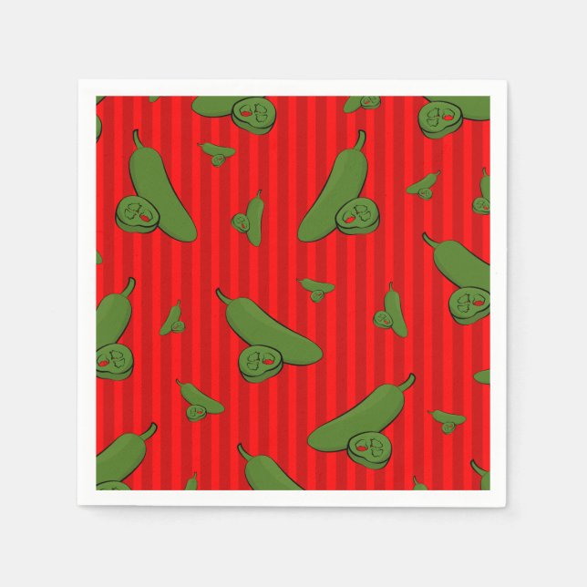 Servilleta De Papel Ilustración de jalapeño (Anverso)