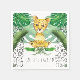 Servilleta De Papel Ilustracion de León Safari Bautismo I Cumpleaños