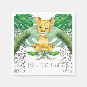 Servilleta De Papel Ilustracion de León Safari Bautismo I Cumpleaños