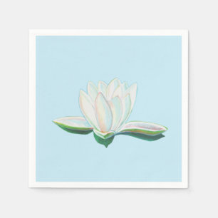 Servilleta De Papel Ilustracion de Lotus blanco